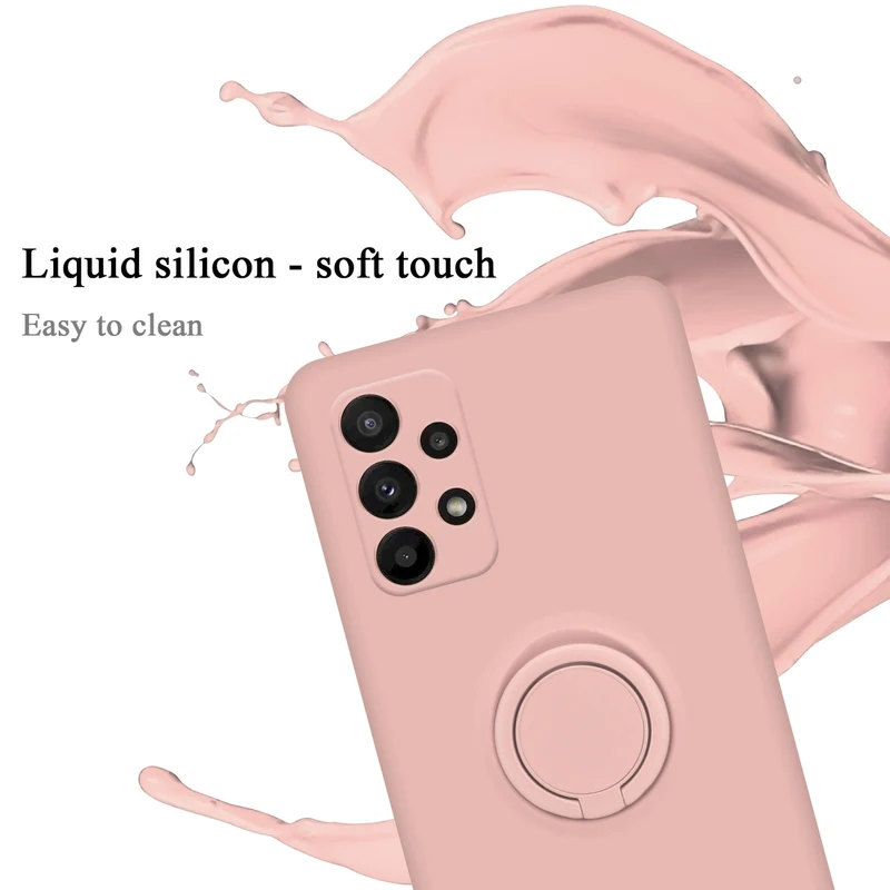 Cadorabo Hülle kompatibel mit Samsung Galaxy A23 4G Schutzhülle aus flexiblem TPU Silikon mit Ring