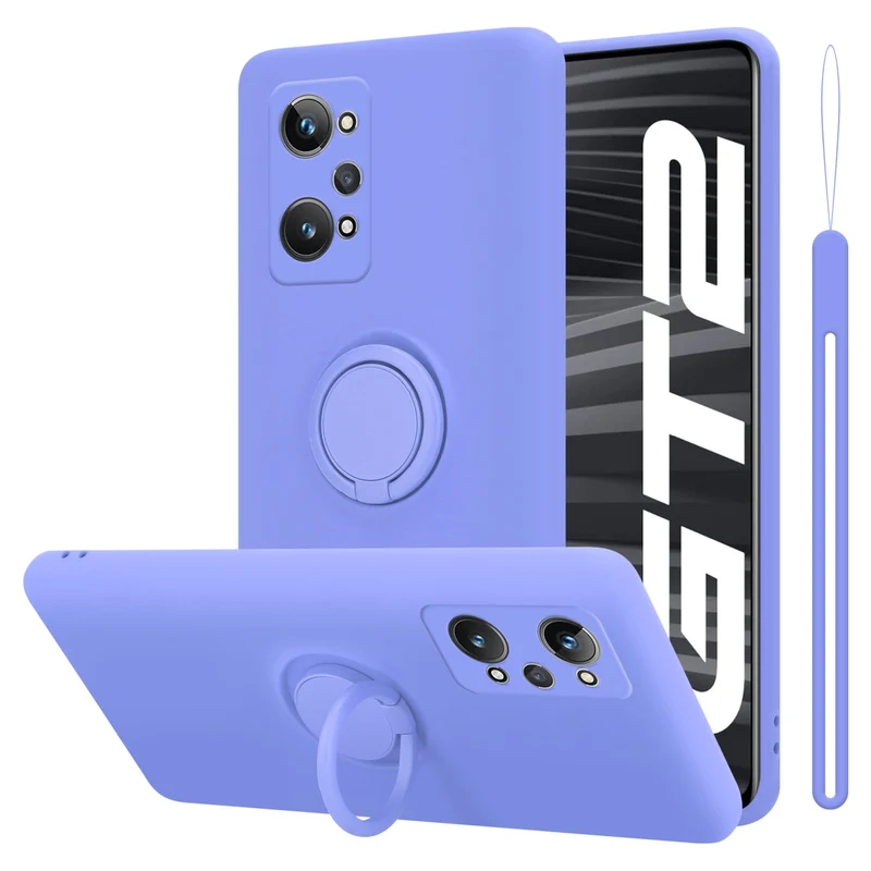 Cadorabo Hülle kompatibel mit Realme GT 2 / GT Neo 2 Schutzhülle aus flexiblem TPU Silikon mit Ring