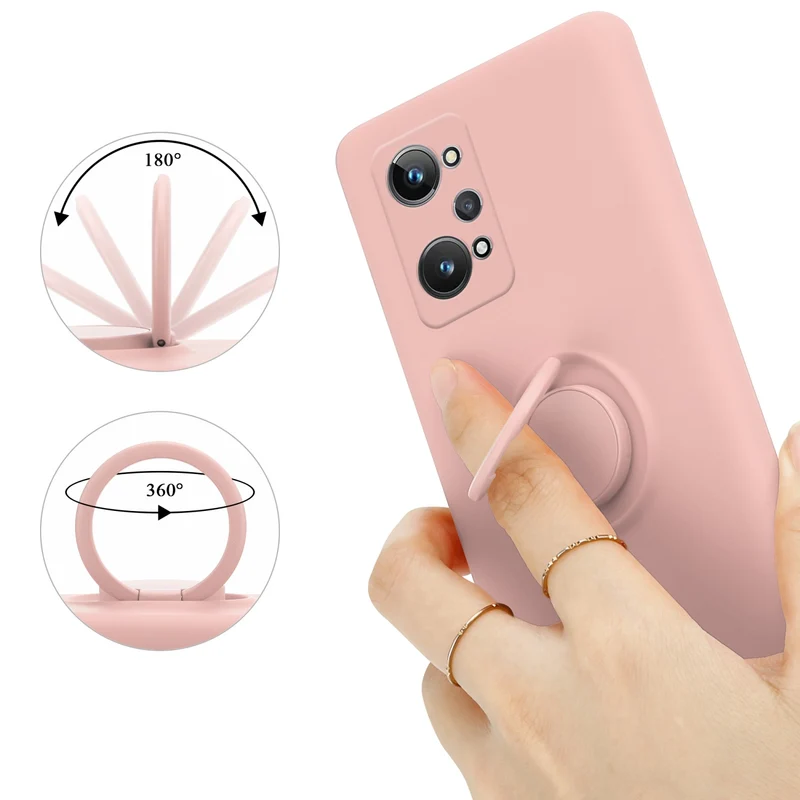 Cadorabo Hülle kompatibel mit Realme GT 2 / GT Neo 2 Schutzhülle aus flexiblem TPU Silikon mit Ring
