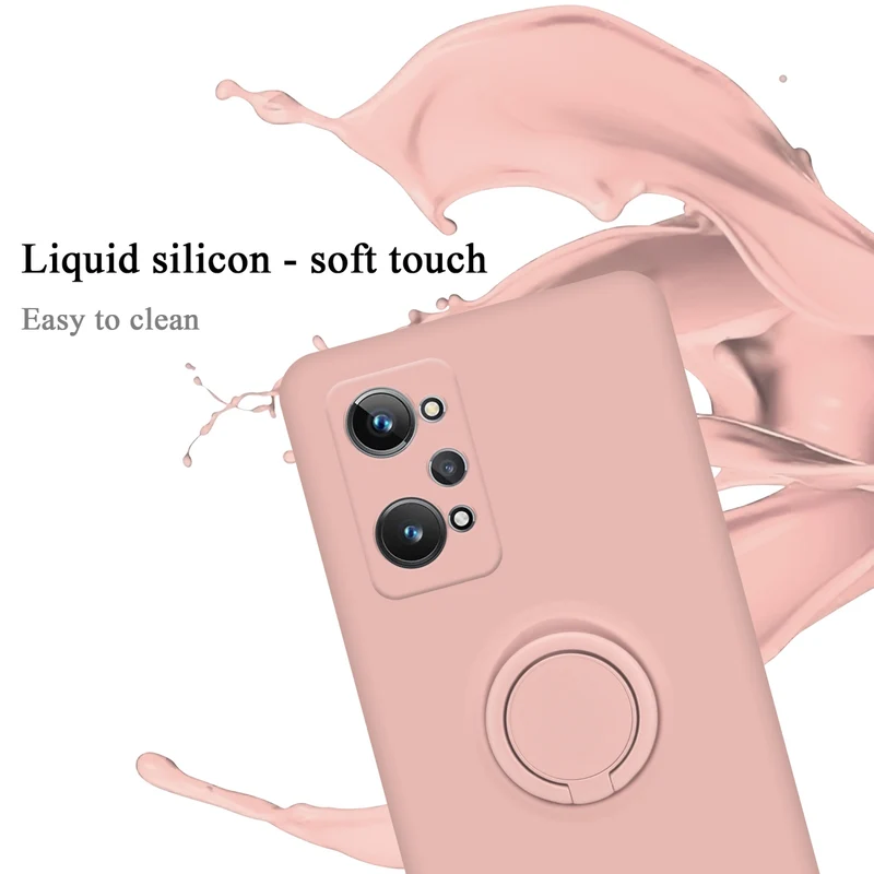 Cadorabo Hülle kompatibel mit Realme GT 2 / GT Neo 2 Schutzhülle aus flexiblem TPU Silikon mit Ring