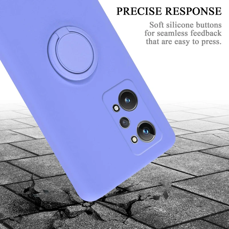 Cadorabo Hülle kompatibel mit Realme GT 2 / GT Neo 2 Schutzhülle aus flexiblem TPU Silikon mit Ring