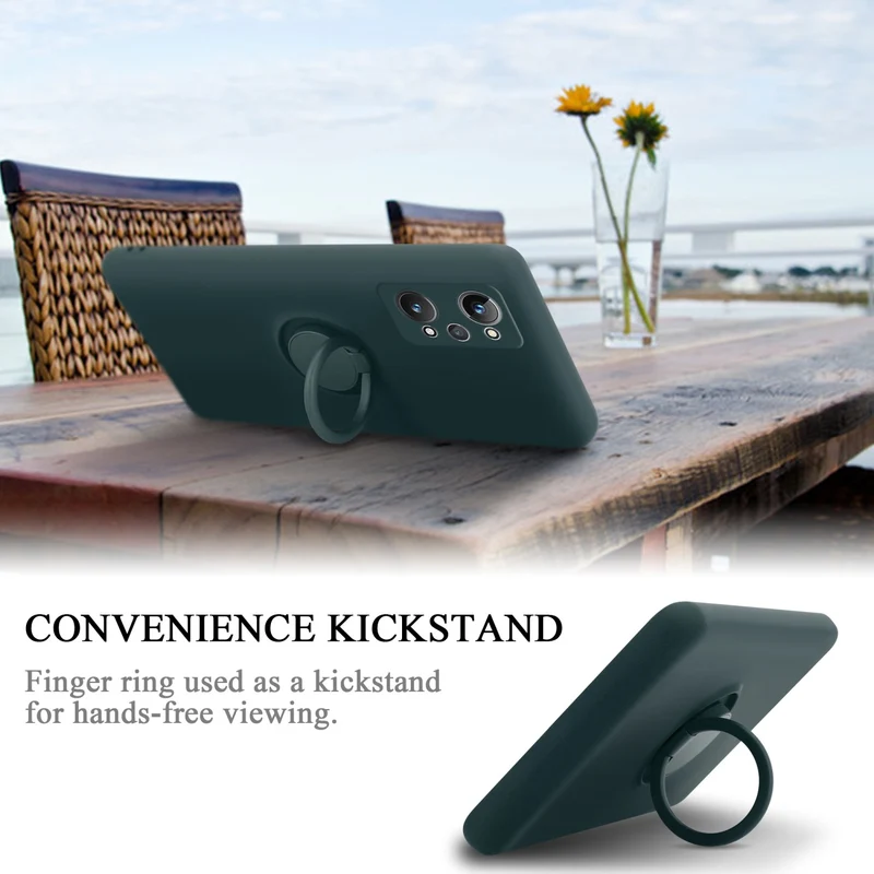 Cadorabo Hülle kompatibel mit Realme GT 2 / GT Neo 2 Schutzhülle aus flexiblem TPU Silikon mit Ring