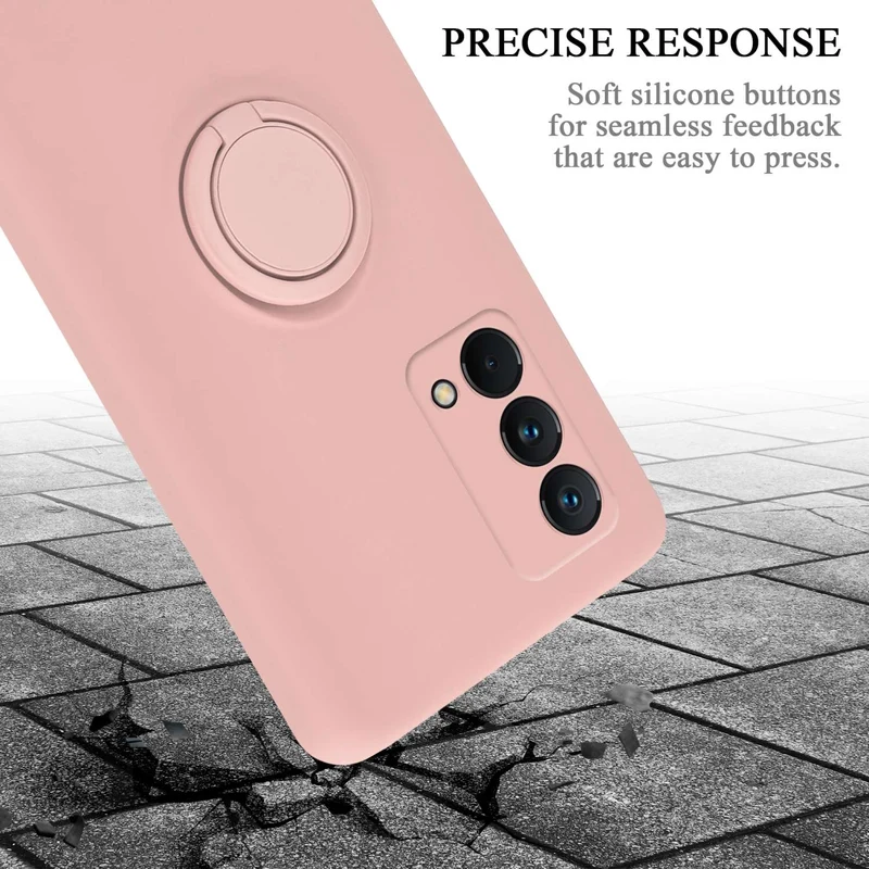 Cadorabo Hülle kompatibel mit Realme GT Master Schutzhülle aus flexiblem TPU Silikon mit Ring