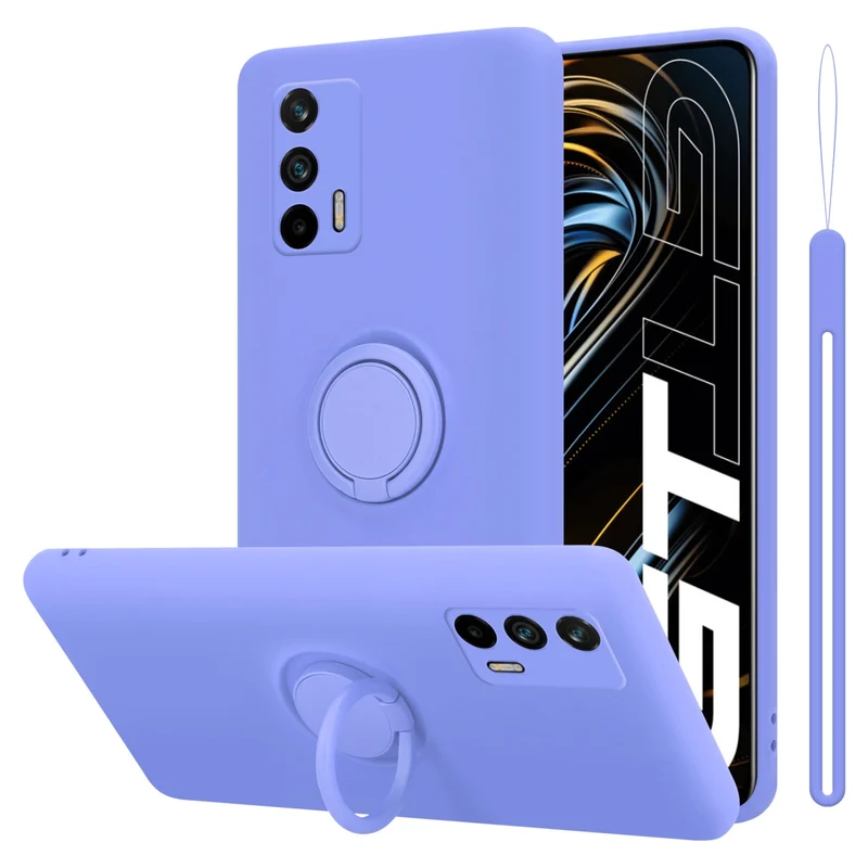 Cadorabo Hülle kompatibel mit Realme GT / GT Neo 2T / Q3 PRO Schutzhülle aus flexiblem TPU Silikon mit Ring
