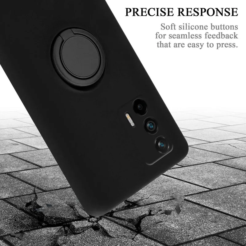 Cadorabo Hülle kompatibel mit Realme GT / GT Neo 2T / Q3 PRO Schutzhülle aus flexiblem TPU Silikon mit Ring