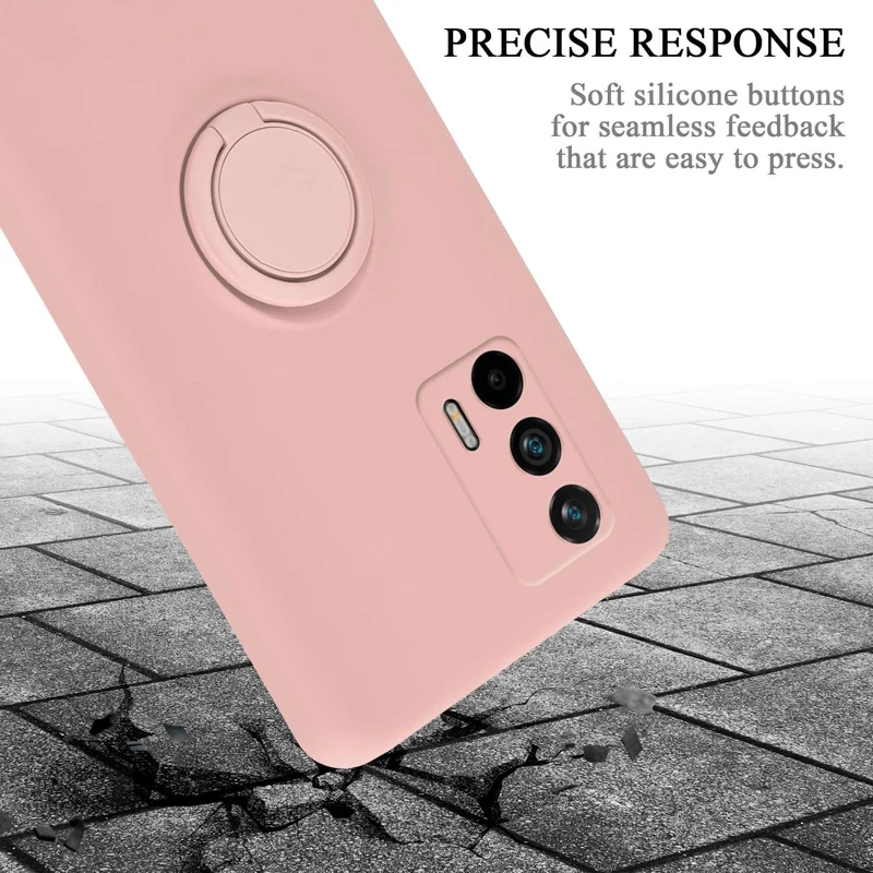 Cadorabo Hülle kompatibel mit Realme GT / GT Neo 2T / Q3 PRO Schutzhülle aus flexiblem TPU Silikon mit Ring