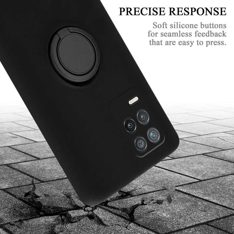 Cadorabo Hülle kompatibel mit Realme 8 5G / V13 / Q3 / Q3i / Narzo 30 5G Schutzhülle aus flexiblem TPU Silikon mit Ring