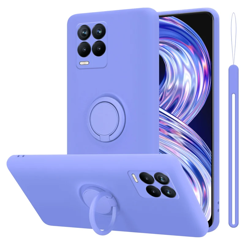 Cadorabo Hülle kompatibel mit Realme 8 4G / 8 PRO Schutzhülle aus flexiblem TPU Silikon mit Ring