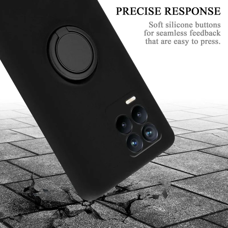 Cadorabo Hülle kompatibel mit Realme 8 4G / 8 PRO Schutzhülle aus flexiblem TPU Silikon mit Ring