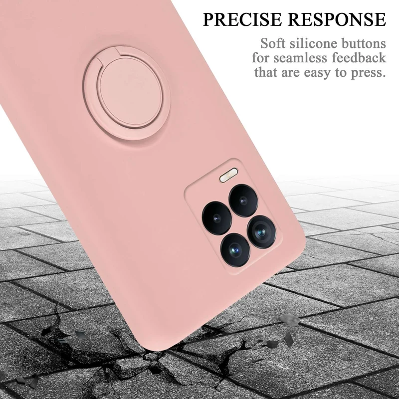 Cadorabo Hülle kompatibel mit Realme 8 4G / 8 PRO Schutzhülle aus flexiblem TPU Silikon mit Ring