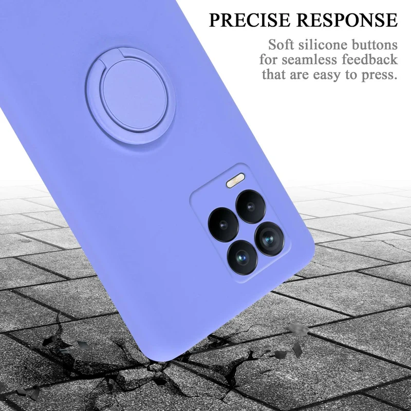 Cadorabo Hülle kompatibel mit Realme 8 4G / 8 PRO Schutzhülle aus flexiblem TPU Silikon mit Ring