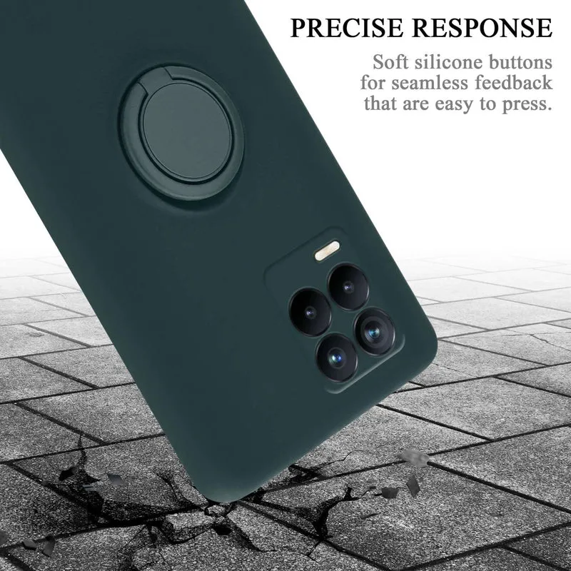 Cadorabo Hülle kompatibel mit Realme 8 4G / 8 PRO Schutzhülle aus flexiblem TPU Silikon mit Ring