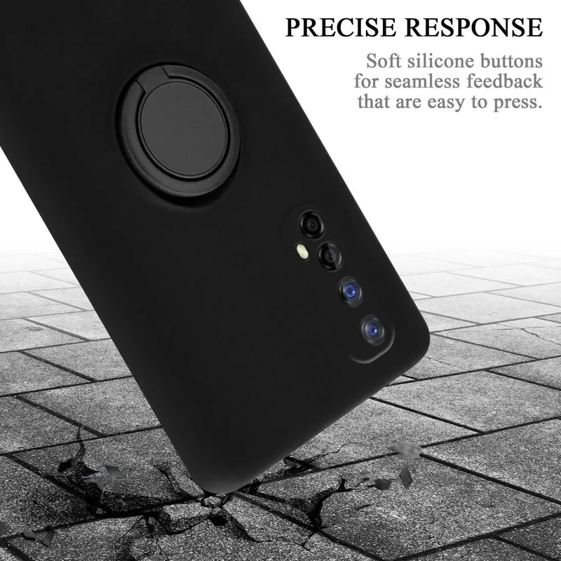 Cadorabo Hülle kompatibel mit Realme 7 5G Schutzhülle aus flexiblem TPU Silikon mit Ring