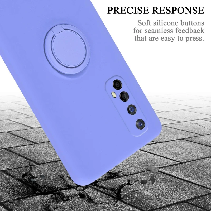 Cadorabo Hülle kompatibel mit Realme 7 5G Schutzhülle aus flexiblem TPU Silikon mit Ring