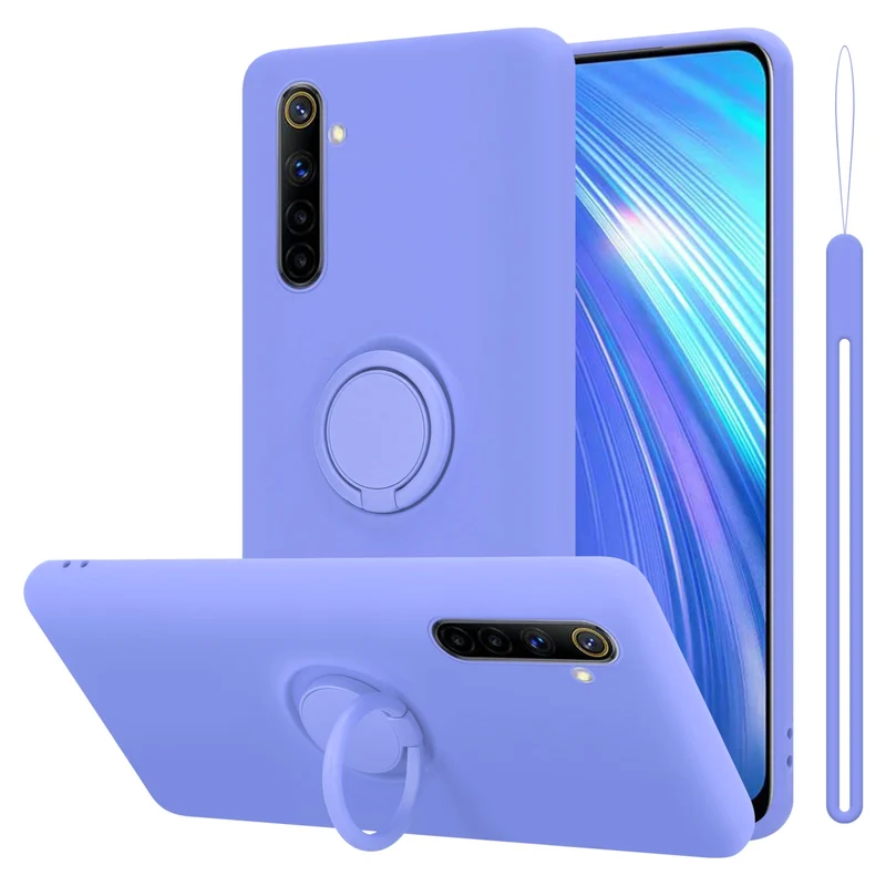 Cadorabo Hülle kompatibel mit Realme 6 4G / 6s Schutzhülle aus flexiblem TPU Silikon mit Ring