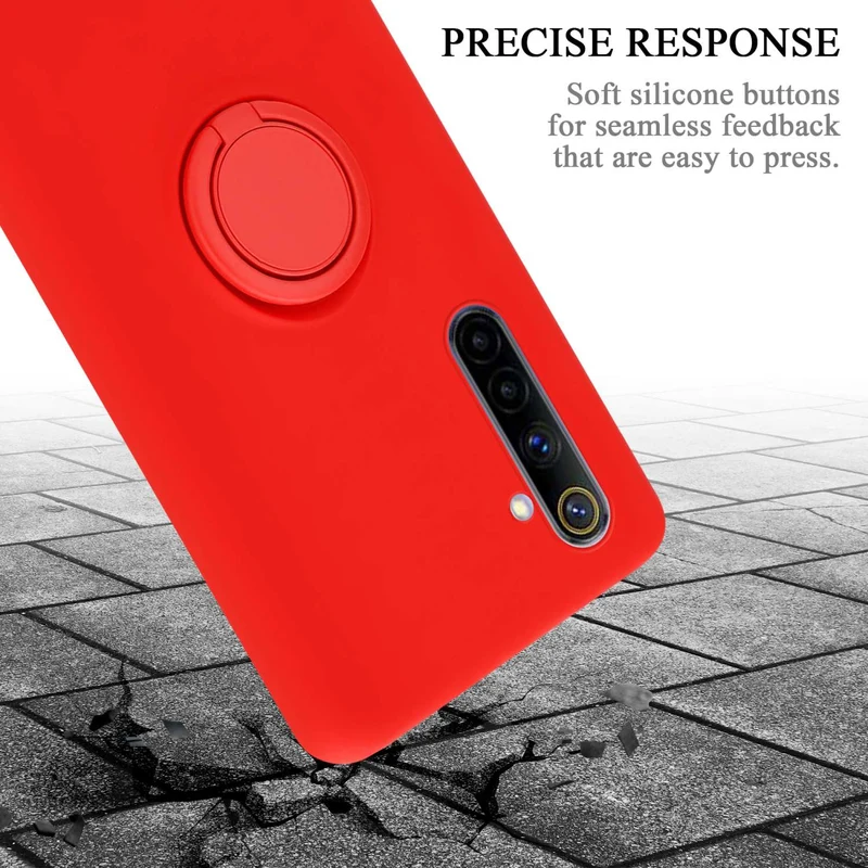 Cadorabo Hülle kompatibel mit Realme 6 4G / 6s Schutzhülle aus flexiblem TPU Silikon mit Ring