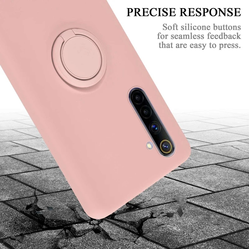 Cadorabo Hülle kompatibel mit Realme 6 4G / 6s Schutzhülle aus flexiblem TPU Silikon mit Ring