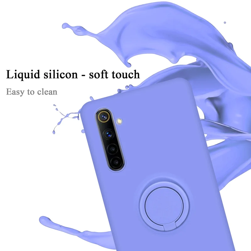 Cadorabo Hülle kompatibel mit Realme 6 4G / 6s Schutzhülle aus flexiblem TPU Silikon mit Ring