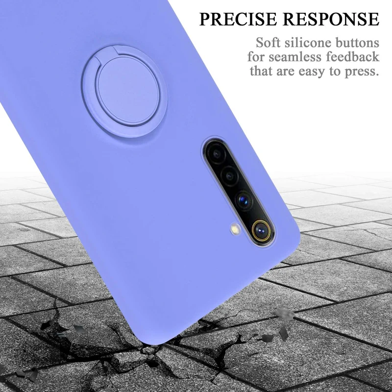Cadorabo Hülle kompatibel mit Realme 6 4G / 6s Schutzhülle aus flexiblem TPU Silikon mit Ring