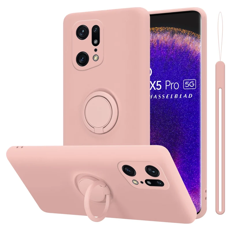 Cadorabo Hülle kompatibel mit Oppo FIND X5 LITE / Reno7 5G Schutzhülle aus flexiblem TPU Silikon mit Ring