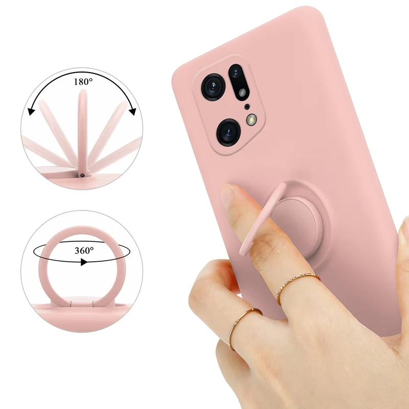 Cadorabo Hülle kompatibel mit Oppo FIND X5 LITE / Reno7 5G Schutzhülle aus flexiblem TPU Silikon mit Ring