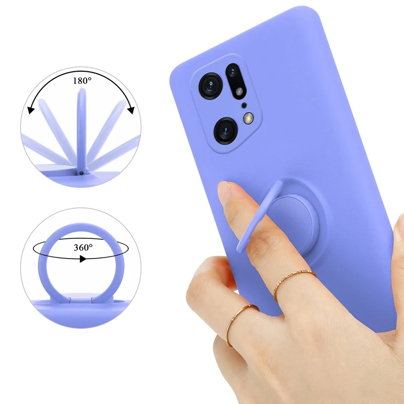 Cadorabo Hülle kompatibel mit Oppo FIND X5 LITE / Reno7 5G Schutzhülle aus flexiblem TPU Silikon mit Ring