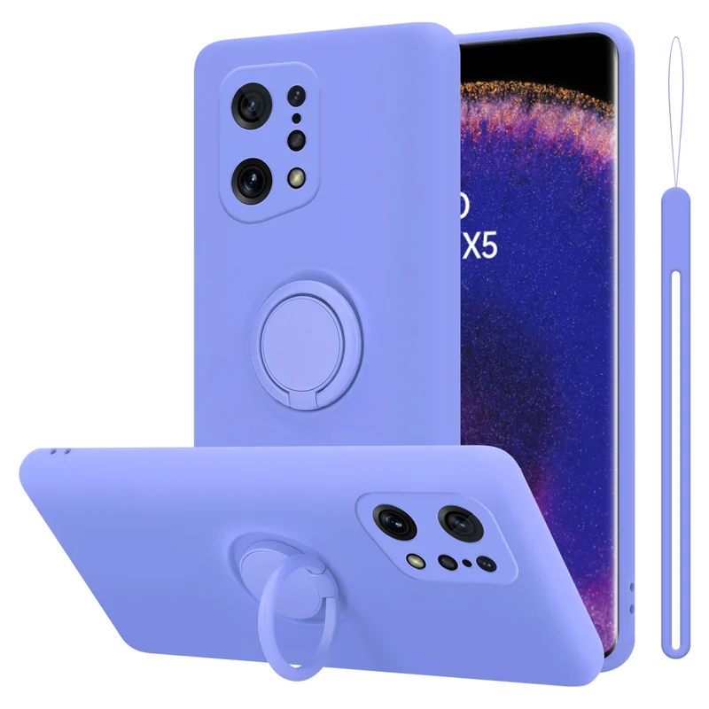 Cadorabo Hülle kompatibel mit Oppo FIND X5 Schutzhülle aus flexiblem TPU Silikon mit Ring