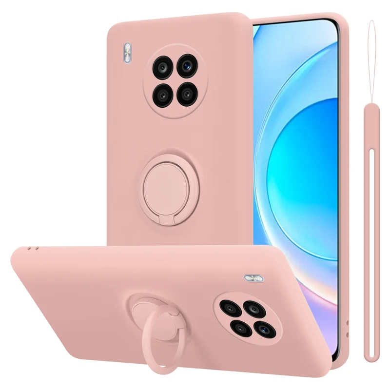 Cadorabo Hülle kompatibel mit Honor 50 LITE Schutzhülle aus flexiblem TPU Silikon mit Ring