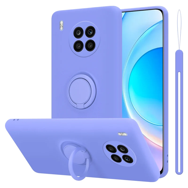 Cadorabo Hülle kompatibel mit Honor 50 LITE Schutzhülle aus flexiblem TPU Silikon mit Ring