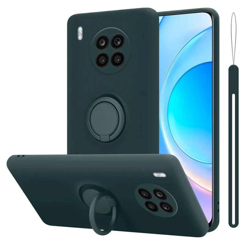Cadorabo Hülle kompatibel mit Honor 50 LITE Schutzhülle aus flexiblem TPU Silikon mit Ring