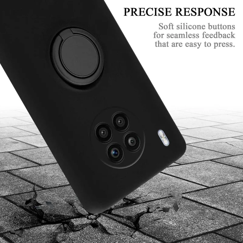 Cadorabo Hülle kompatibel mit Honor 50 LITE Schutzhülle aus flexiblem TPU Silikon mit Ring