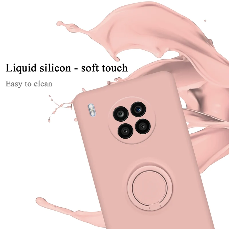 Cadorabo Hülle kompatibel mit Honor 50 LITE Schutzhülle aus flexiblem TPU Silikon mit Ring