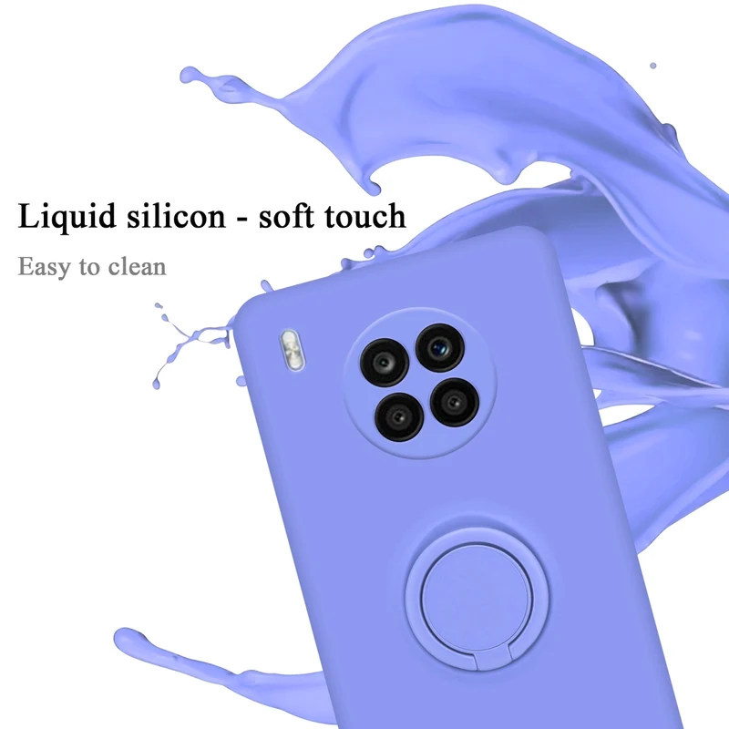 Cadorabo Hülle kompatibel mit Honor 50 LITE Schutzhülle aus flexiblem TPU Silikon mit Ring