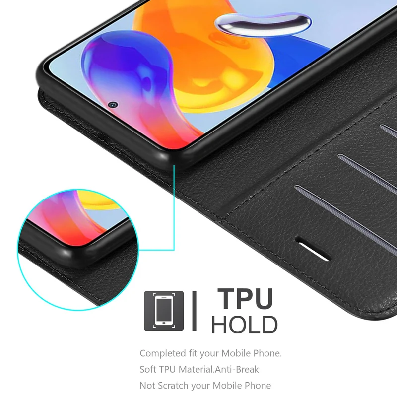 Cadorabo Hülle kompatibel mit Xiaomi RedMi NOTE 11 PRO 4G / 5G Schutzhülle mit Magnetverschluss, Standfunktion und Kartenfach