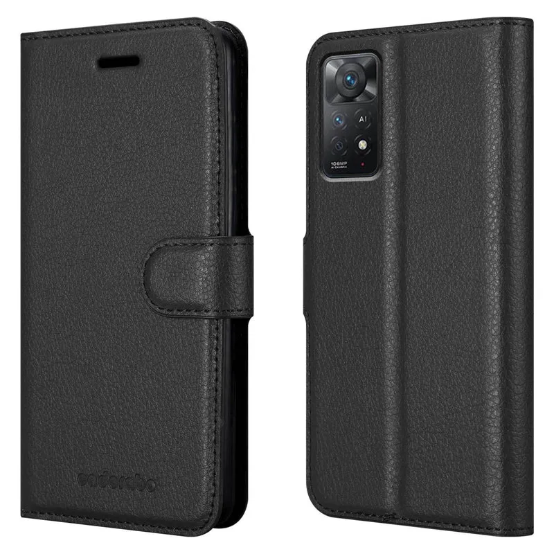 Cadorabo Hülle kompatibel mit Xiaomi RedMi NOTE 11 PRO 4G / 5G Schutzhülle mit Magnetverschluss, Standfunktion und Kartenfach