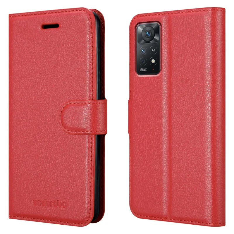 Cadorabo Hülle kompatibel mit Xiaomi RedMi NOTE 11 PRO 4G / 5G Schutzhülle mit Magnetverschluss, Standfunktion und Kartenfach