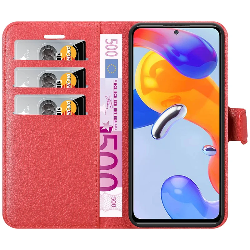 Cadorabo Hülle kompatibel mit Xiaomi RedMi NOTE 11 PRO 4G / 5G Schutzhülle mit Magnetverschluss, Standfunktion und Kartenfach
