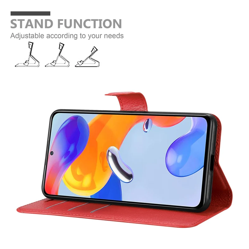Cadorabo Hülle kompatibel mit Xiaomi RedMi NOTE 11 PRO 4G / 5G Schutzhülle mit Magnetverschluss, Standfunktion und Kartenfach