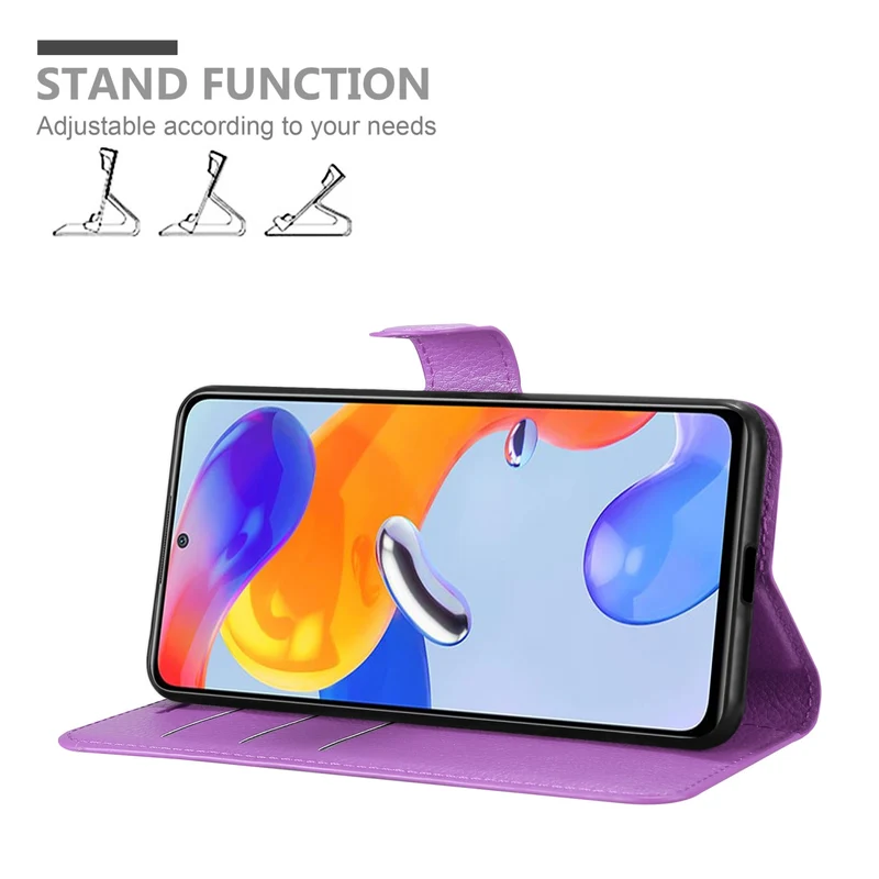 Cadorabo Hülle kompatibel mit Xiaomi RedMi NOTE 11 PRO 4G / 5G Schutzhülle mit Magnetverschluss, Standfunktion und Kartenfach