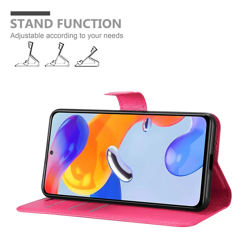Cadorabo Hülle kompatibel mit Xiaomi RedMi NOTE 11 PRO 4G / 5G Schutzhülle mit Magnetverschluss, Standfunktion und Kartenfach