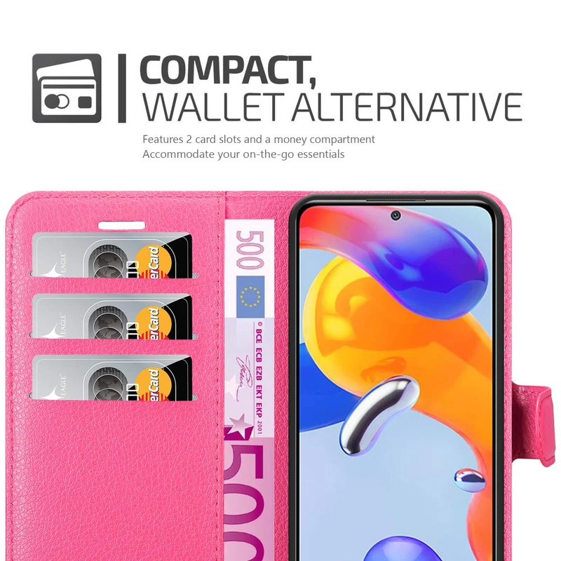 Cadorabo Hülle kompatibel mit Xiaomi RedMi NOTE 11 PRO 4G / 5G Schutzhülle mit Magnetverschluss, Standfunktion und Kartenfach