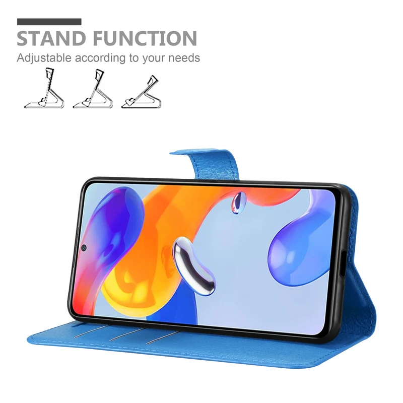 Cadorabo Hülle kompatibel mit Xiaomi RedMi NOTE 11 PRO 4G / 5G Schutzhülle mit Magnetverschluss, Standfunktion und Kartenfach