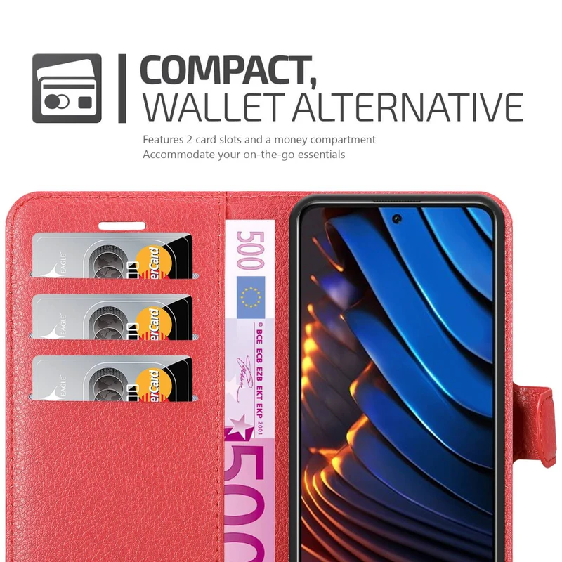 Cadorabo Hülle kompatibel mit Xiaomi POCO X3 GT Schutzhülle mit Magnetverschluss, Standfunktion und Kartenfach
