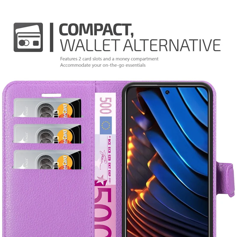 Cadorabo Hülle kompatibel mit Xiaomi POCO X3 GT Schutzhülle mit Magnetverschluss, Standfunktion und Kartenfach