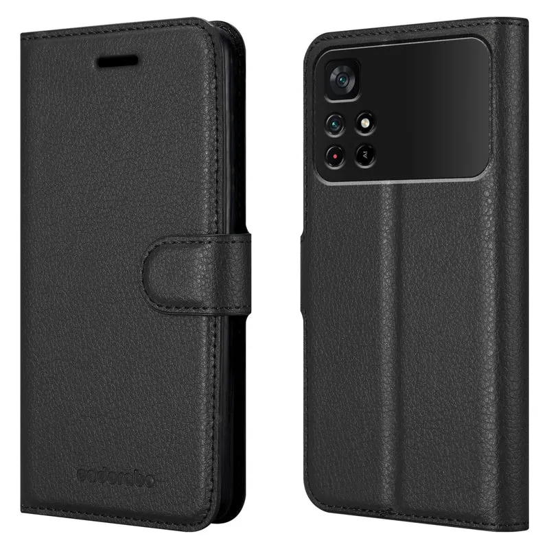 Cadorabo Hülle kompatibel mit Xiaomi POCO M4 PRO 5G Schutzhülle mit Magnetverschluss, Standfunktion und Kartenfach