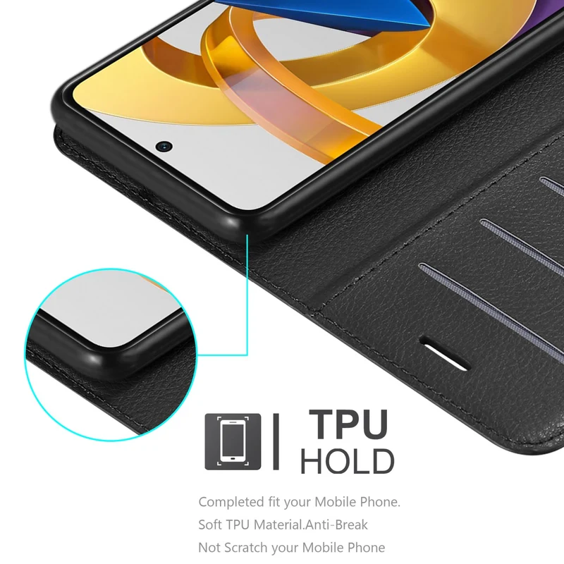 Cadorabo Hülle kompatibel mit Xiaomi POCO M4 PRO 5G Schutzhülle mit Magnetverschluss, Standfunktion und Kartenfach