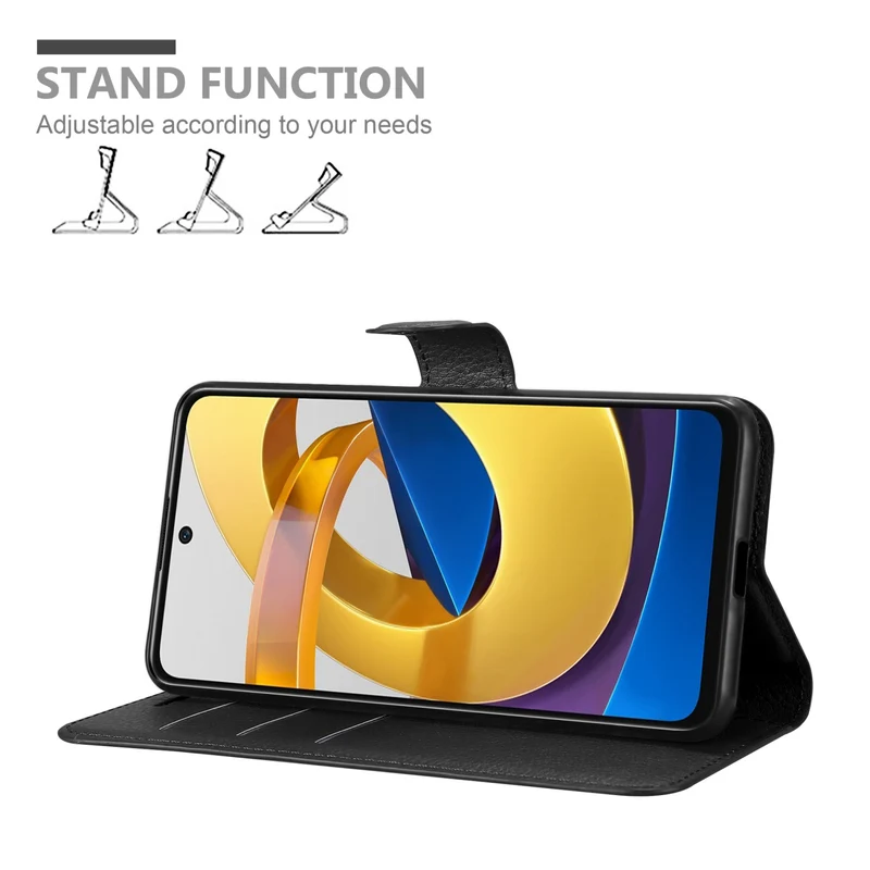 Cadorabo Hülle kompatibel mit Xiaomi POCO M4 PRO 5G Schutzhülle mit Magnetverschluss, Standfunktion und Kartenfach