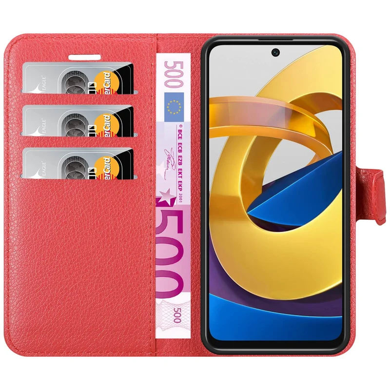 Cadorabo Hülle kompatibel mit Xiaomi POCO M4 PRO 5G Schutzhülle mit Magnetverschluss, Standfunktion und Kartenfach