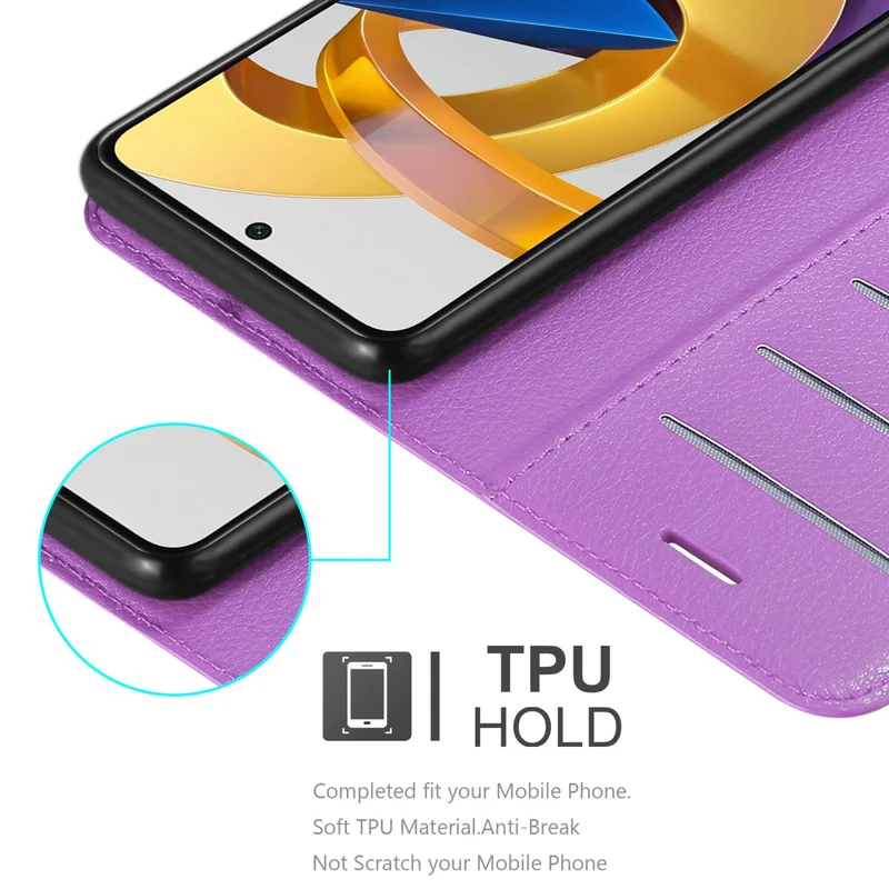 Cadorabo Hülle kompatibel mit Xiaomi POCO M4 PRO 5G Schutzhülle mit Magnetverschluss, Standfunktion und Kartenfach