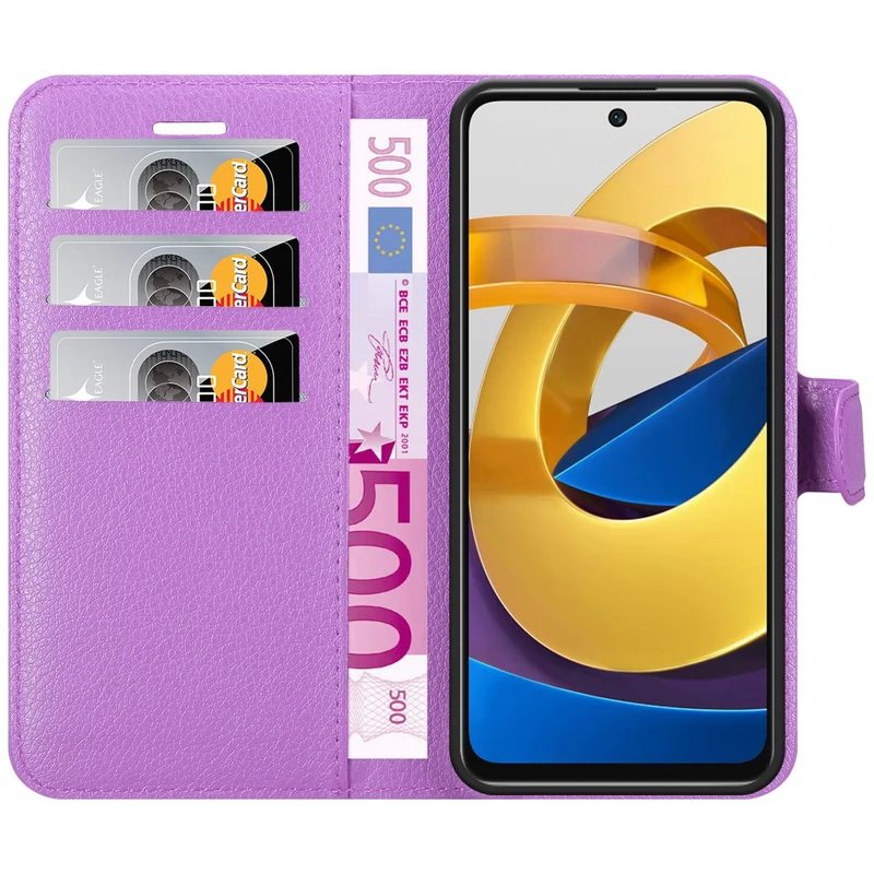 Cadorabo Hülle kompatibel mit Xiaomi POCO M4 PRO 5G Schutzhülle mit Magnetverschluss, Standfunktion und Kartenfach